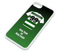 UNIGIFT Personalised Gift - Celtic iPhone 7/8 Case (White, Football Club Design Theme) - Any Name/Message on Your Unique - Apple TPU - The Bhoys Hoops Celts