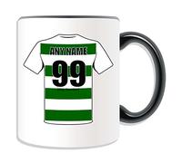 UNIGIFT Personalised Gift - Celtic Mug (Football Design Theme, Colour Options) - Any Name/Message on Your Unique Mug - The Hoops Celts Club
