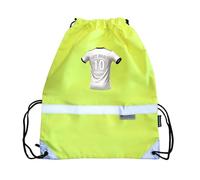 UNIGIFT Personalised Gift - Derbyshire Fan Hi-Vis Drawstring Gym Bag (Black and White Football Jersey Design) Custom Name - East Midlands DE24 Club
