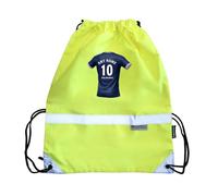 UNIGIFT Personalised Gift - Dundee Fan Hi-Vis Drawstring Gym Bag (Dark Blue Football Jersey Design) Custom Name - Tayside DD3 Club