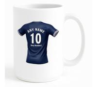 UNIGIFT Personalised Gift - Dundee Fan Large Mug (Dark Blue Football Jersey Design) Custom Name Message Cup - Tayside DD3 Club
