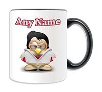 UNIGIFT Personalised Gift - Elvis Mug (Penguin History Celebrity Costume Design Colour) Name Message Unique Star Funny Novelty Singer King Pop Dancer Actor Album Music Award Rock Musician Roll