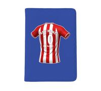 UNIGIFT Personalised Gift - Exeter Town Fan Blue Passport Holder Cover (Red and White Stripes Football Jersey Design) Custom Name Message - Devonshire EX4 Club