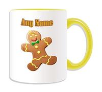 UNIGIFT Personalised Gift - Gingerbread Man Mug (Fairy Tale Design Theme, Colour Options) - Any Name/Message on Your Unique - Ginger Bread