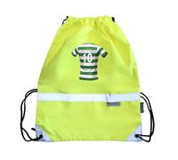 UNIGIFT Personalised Gift - Glasgow East End Fan Hi-Vis Drawstring Gym Bag (Green and White Football Jersey Design) Custom Name - Parkhead G40 Club