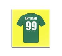 UNIGIFT Personalised Gift - Hibernian Square Gloss Hardboard Coaster (Football Club Design Theme, Colour Options) - Any Name/Message on Your Unique Mat Pad - The Hibs Hibees Cabbage