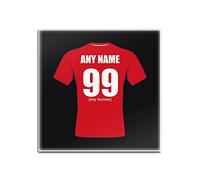 UNIGIFT Personalised Gift - Hull Kingston Rovers Square Glass Coaster (Rugby League Design Theme, Colour Options) - Any Name/Message on Your Unique Mat Pad - The Robins KR