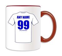 UNIGIFT Personalised Gift - Leeds Mug (Football Design Theme, Colour Options) - Any Name/Message on Your Unique Mug - The Whites Peacocks United Club
