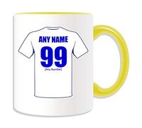 UNIGIFT Personalised Gift - Leeds Mug (Football Design Theme, Colour Options) - Any Name/Message on Your Unique Mug - The Whites Peacocks United Club