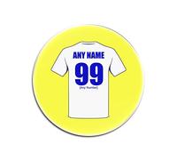 UNIGIFT Personalised Gift - Leeds United Glass Round Coasters (Football Club Design Theme, Colour Options) - Any Name/Message on Your Unique Mat Pad - The Whites Peacocks
