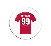 UNIGIFT Personalised Gift - Liverpool Round Gloss Hardboard Coaster (Football Club Design Theme, Colour Options) - Any Name/Message on Your Unique Mat Pad - The Reds Red Army