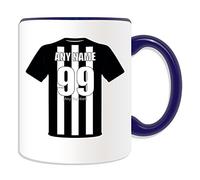 UNIGIFT Personalised Gift - Newcastle Mug (Football Design Theme, Colour Options) - Any Name/Message on Your Unique Mug - The Toon Geordies United Club