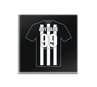 UNIGIFT Personalised Gift - Newcastle United Square Gloss Hardboard Coaster (Football Club Design Theme, Colour Options) - Any Name/Message on Your Unique Mat Pad - The Magpies Toon Geordies