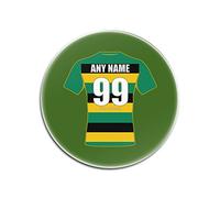 UNIGIFT Personalised Gift - Northampton Saints Round Glass Coaster (Rugby Union Design Theme, Colour Options) - Any Name/Message on Your Unique Mat Pad - Jimmies