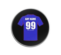 UNIGIFT Personalised Gift - Rangers Glass Round Coasters (Football Club Design Theme, Colour Options) - Any Name/Message on Your Unique Mat Pad - The Gers Teddy Bears Light Blues