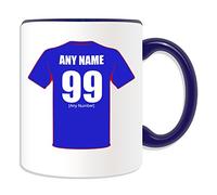 UNIGIFT Personalised Gift - Rangers Mug (Football Design Theme, Colour Options) - Any Name/Message on Your Unique Mug - The Teddy Bears Light Blues Club