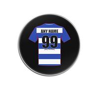 UNIGIFT Personalised Gift - Reading Glass Round Coasters (Football Club Design Theme, Colour Options) - Any Name/Message on Your Unique Mat Pad - The Royals