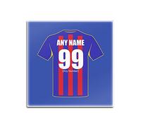 UNIGIFT Personalised Gift - Set of 4 x Crystal Palace Glass Square Coasters (Football Club Design Theme, Colour Options) - Any Name/Message on Your Unique Mat Pad - The Eagles Glaziers