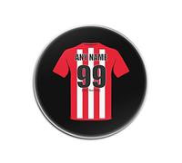 UNIGIFT Personalised Gift - Set of 4 x Sunderland Glass Round Coasters (Football Club Design Theme, Colour Options) - Any Name/Message on Your Unique Mat Pad - The Black Cats AFC