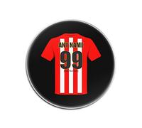 UNIGIFT Personalised Gift - Sheffield Round Gloss Hardboard Coaster (Football Club Design Theme, Colour Options) - Any Name/Message on Your Unique Mat Pad - The Blades Red and White Wizards Army