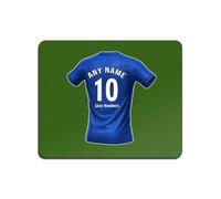 UNIGIFT Personalised Gift - Small Heath Fan 3mm Green Mouse Pad (Royal Blue Football Jersey Design) Custom Name Mat - Bordesley B9 Club