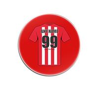UNIGIFT Personalised Gift - Sunderland Glass Round Coasters (Football Club Design Theme, Colour Options) - Any Name/Message on Your Unique Mat Pad - The Black Cats AFC