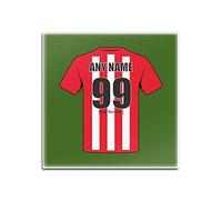 UNIGIFT Personalised Gift - Sunderland Glass Square Coasters (Football Club Design Theme, Colour Options) - Any Name/Message on Your Unique Mat Pad - The Black Cats AFC