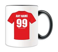 UNIGIFT Personalised Gift - United Mug (Football Design Theme, Colour Options) - Any Name/Message on Your Unique Mug - The Red Devils Army Manchester Club