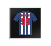 UNIGIFT Personalised Gift - West Bromwich Glass Square Coasters (Football Club Design Theme, Colour Options) - Any Name/Message on Your Unique Mat Pad - The Albion Baggies Throstles