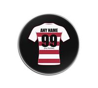 UNIGIFT Personalised Gift - Wigan Warriors Round Gloss Hardboard Coaster (Rugby League Design Theme, Colour Options) - Any Name/Message on Your Unique Mat Pad - Riversiders The Cherry and Whites