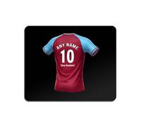 UNIGIFT Personalised Gift - Witton Football Fan 3mm Black Mouse Pad (Claret and Blue Jersey Design) Custom Name Mat - Birmingham B6