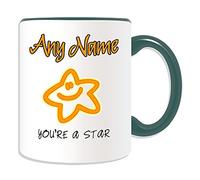 UNIGIFT Personalised Gift - You're a Star Mug (Occasion Design Colour) Name Message Unique Funny Novelty Congratulations Cheering Best Wish Good Luck New Job Better Awesome Super Amazing Great