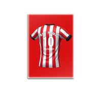 UNIGIFT Personalised Soton Gift - Football Fan Red Glass Fridge Magnet (Red and White Stripes Design) Any Name Message Unique - SO14