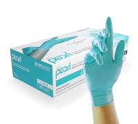 Unigloves Aqua Blue Pearl Nitrile Examination Gloves - Multipurpose, Powder Free and Latex Free Disposable Gloves - Box of 100 Gloves, Aqua Blue, Extra Large (GP0095)