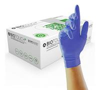Unigloves BioTouch Nitrile Disposable Gloves - Biodegradable, Multipurpose, Medical Grade Examination Gloves - Box of 100 Gloves, Blue, Extra Small (GM0081)