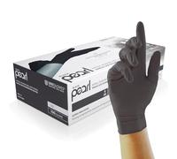 Unigloves Black Pearl Nitrile Examination Gloves - Multipurpose, Powder Free and Latex Free Disposable Gloves - Box of 100 Gloves, Black, Small (GP0032)