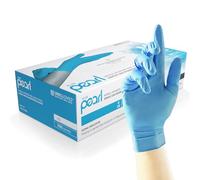 Unigloves Blue Pearl Nitrile Examination Gloves - Multipurpose, Powder Free and Latex Free Disposable Gloves - Box of 100 Gloves, Blue, Medium (GP0013)