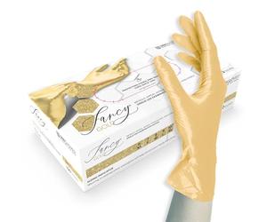 UNIGLOVES Fancy Gold Nitrile Disposable Gloves