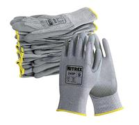 UNIGLOVES Nitrex 245P - 10 pairs - Cut Resistant Gloves with Unigloves NitreGuard Technology, PU Palm Coating, Cut Resistant Liner, in Grey