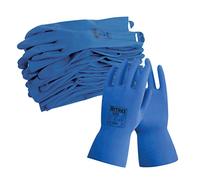 Unigloves Nitrex 645-10 pairs - Flock Lined Chemical Resistant Latex Gloves, in Blue