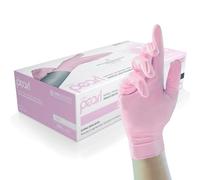 Unigloves Pink Pearl Nitrile Examination Gloves - Multipurpose, Powder Free and Latex Free Disposable Gloves - Box of 100 Gloves, Pink, Small (GP0052)