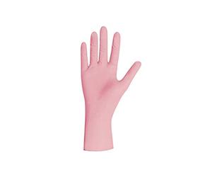 Unigloves Pink Pearl Nitrile Latex-Free Gloves - Large