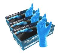 UNIGLOVES PRO.TECT Blue Nitrile Disposable Gloves, Extended Cuff, Nitrile Gloves, Box of 100, Size S (Pack of 3)