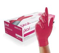 Unigloves Red Pearl Nitrile Examination Gloves - Multipurpose, Powder Free and Latex Free Disposable Gloves - Box of 100 Gloves, Red, Small (GP0062)