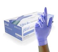 Unigloves Sapphire Pearl Nitrile Examination Gloves - Multipurpose, Powder Free and Latex Free Disposable Gloves - Box of 100 Gloves, Sapphire, Large (GP0084)