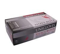 UNIGLOVES SELECT BLACK 100pcs M- latex gloves