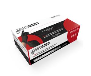 Unigloves Select Black Latex Gloves (Box of 100) - Medium