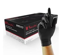 Unigloves Select Black Latex Gloves - Powder Free Disposable Gloves for Beauty, Piercing and Tattoo Artists - Box of 100 Gloves, Black, Extra Large (GT0025)