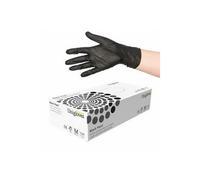 Unigloves Strong Durable Black Powder-Free Nitrile 100% Disposable Gloves Box Of 100
