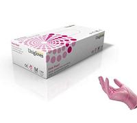 Unigloves Strong Pink Pearl Nitrile Beautician Latex Free Disposable Gloves